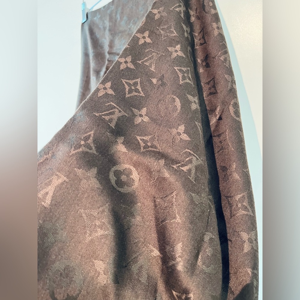 Louis Vuitton Brown Monogram Scarf Wrap